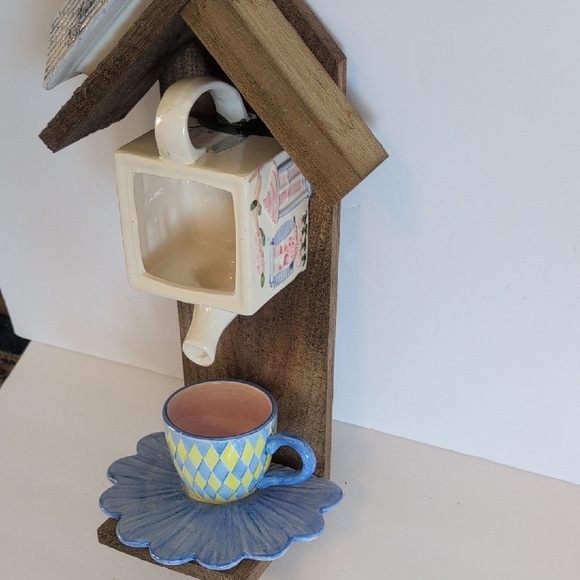 Rustic Wooden Handcrafted Bird Feeder The Door Is Always Open - Picture 3 of 16